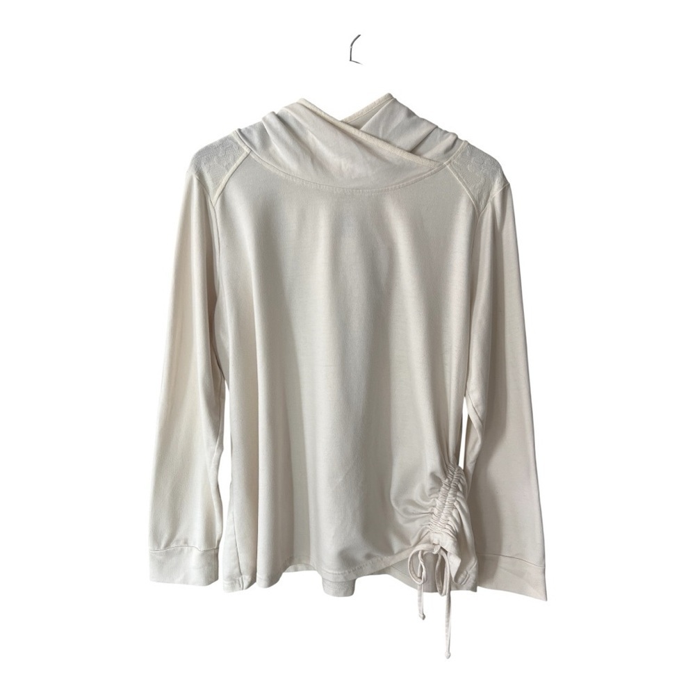 St. John’s Bay Active Lightweight Off White Hoodie Size XL Women